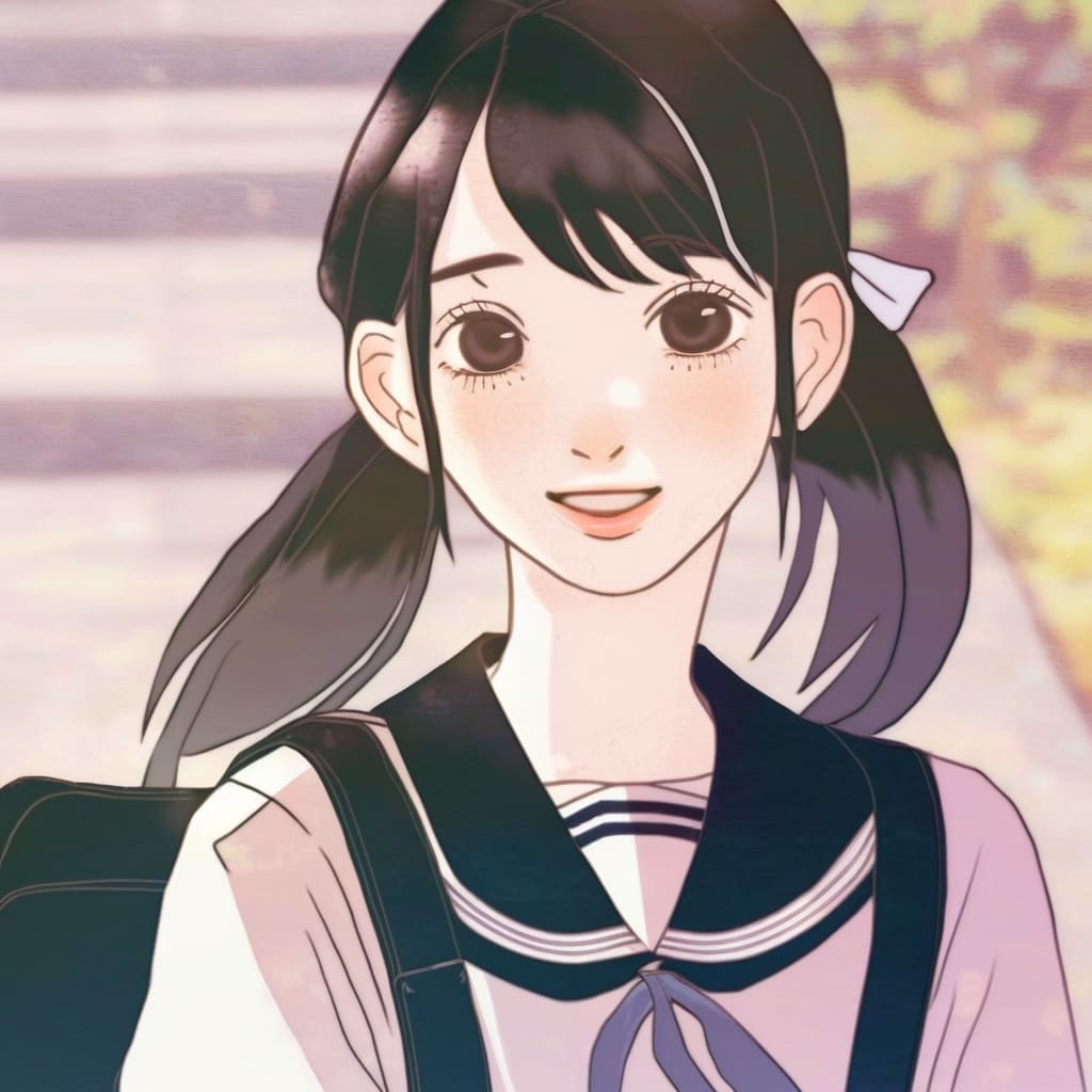 Josei anime student in uniform