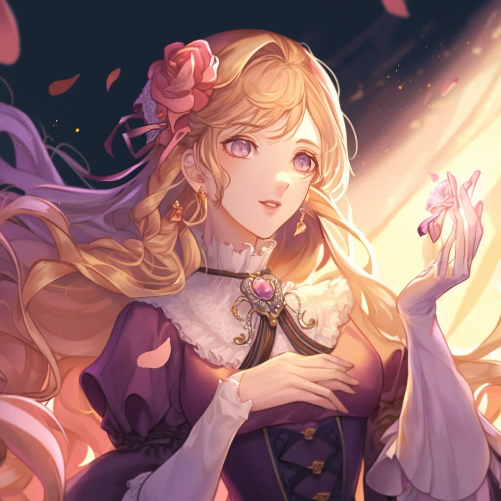 Josei anime princess with blonde hair