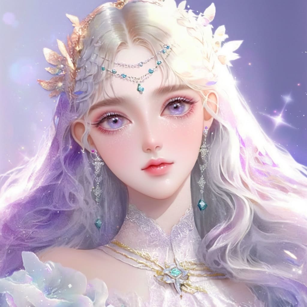 Josei anime princess with pale hair