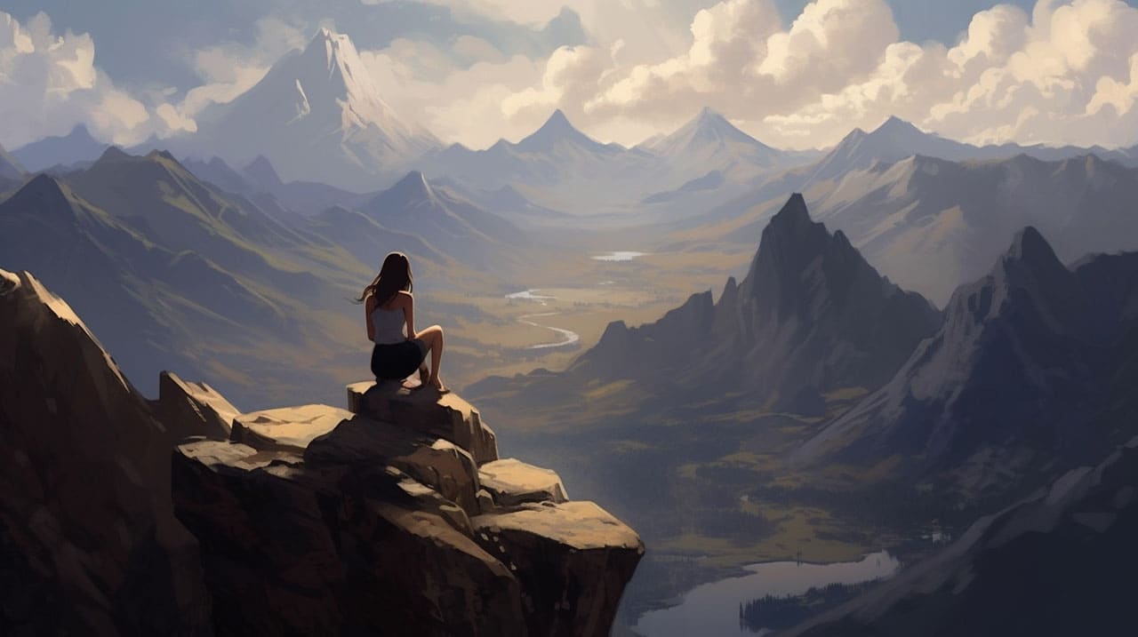 Staring at the mountains