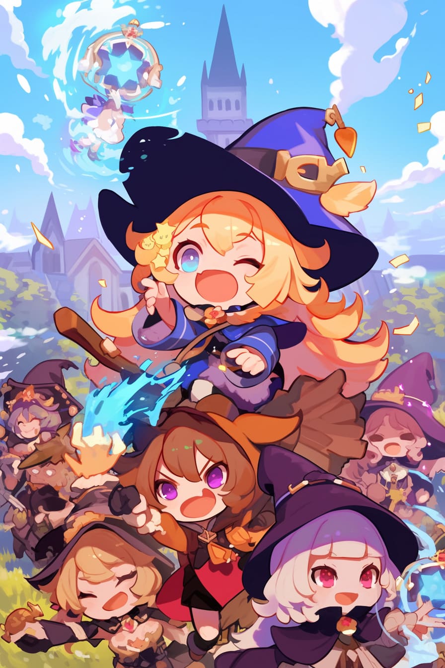 Chibi Wizards together