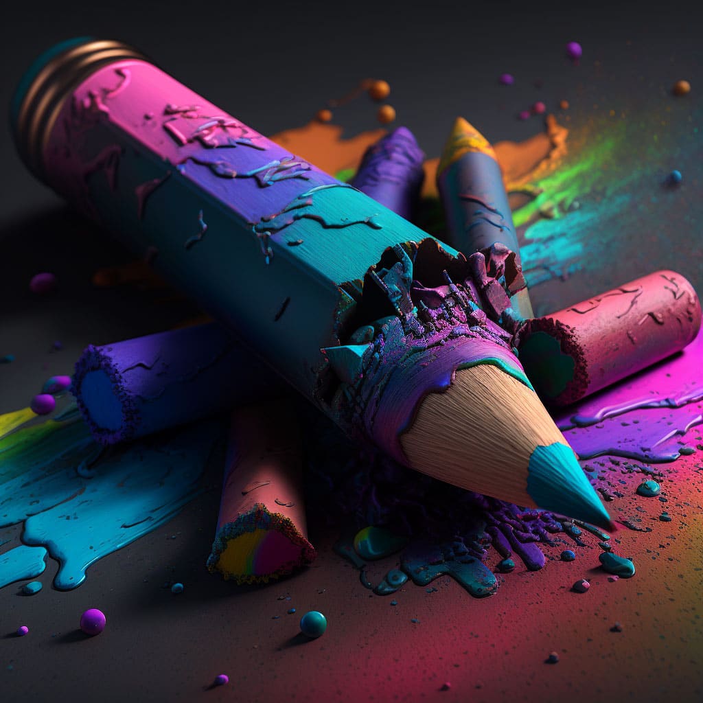 crayon and wax in color