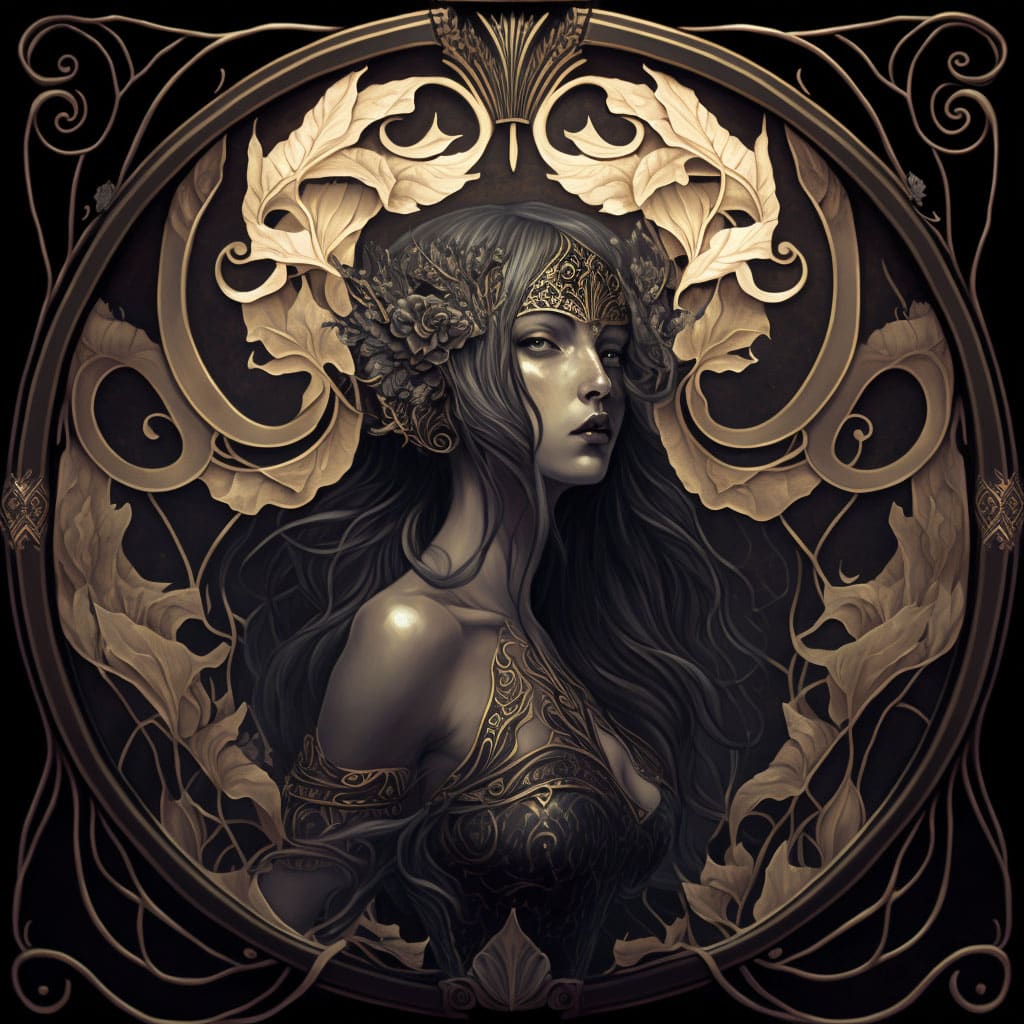 Dark Feminine Art - Art Nouveau