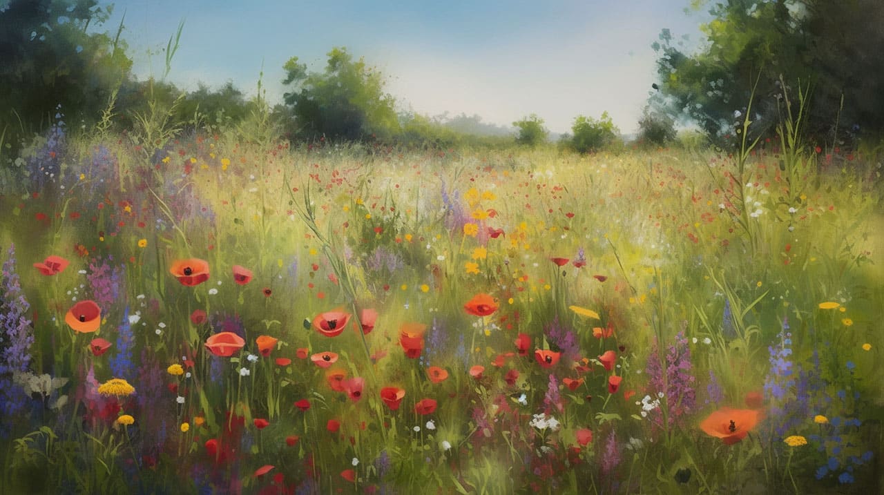 blooming wildflowers