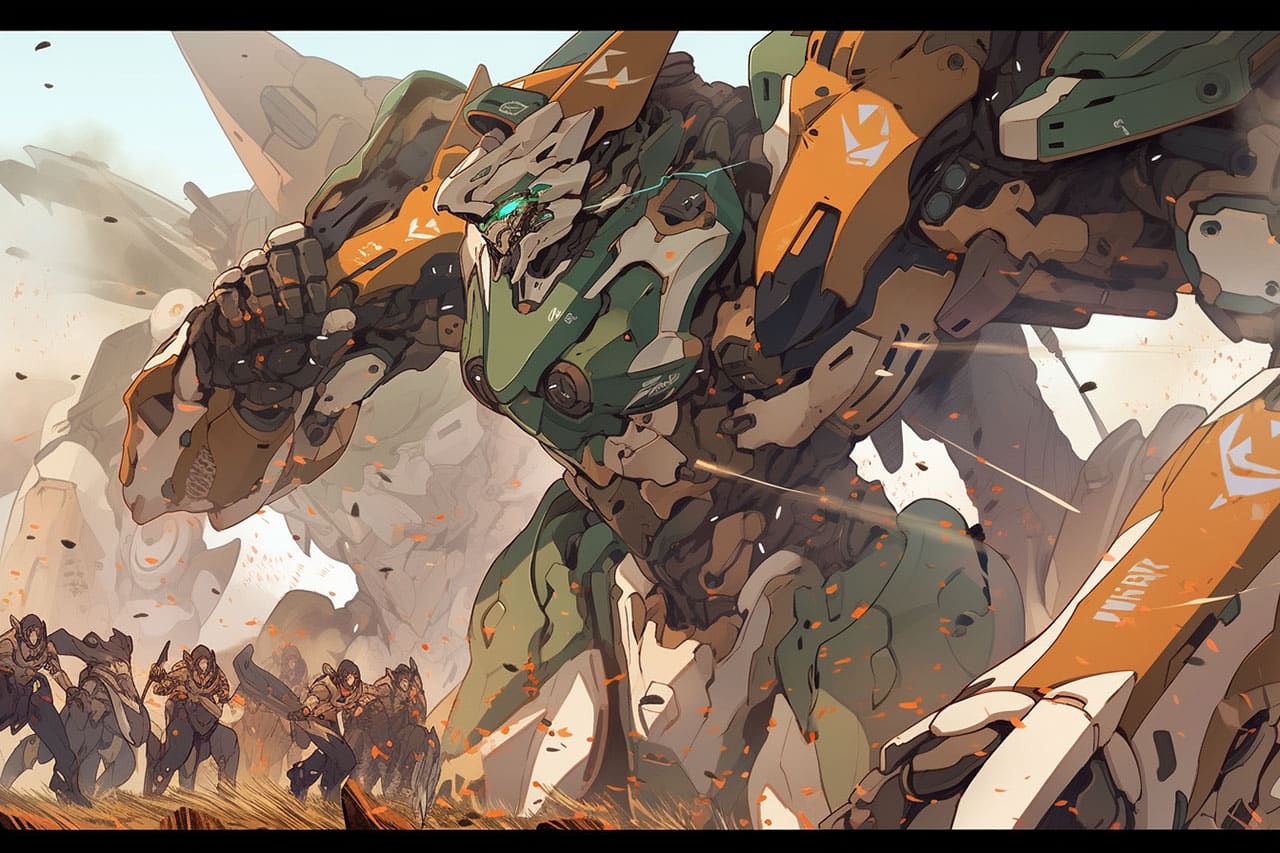 giant mecha anime warrior