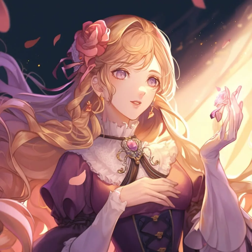 Josei anime princess with blonde hair