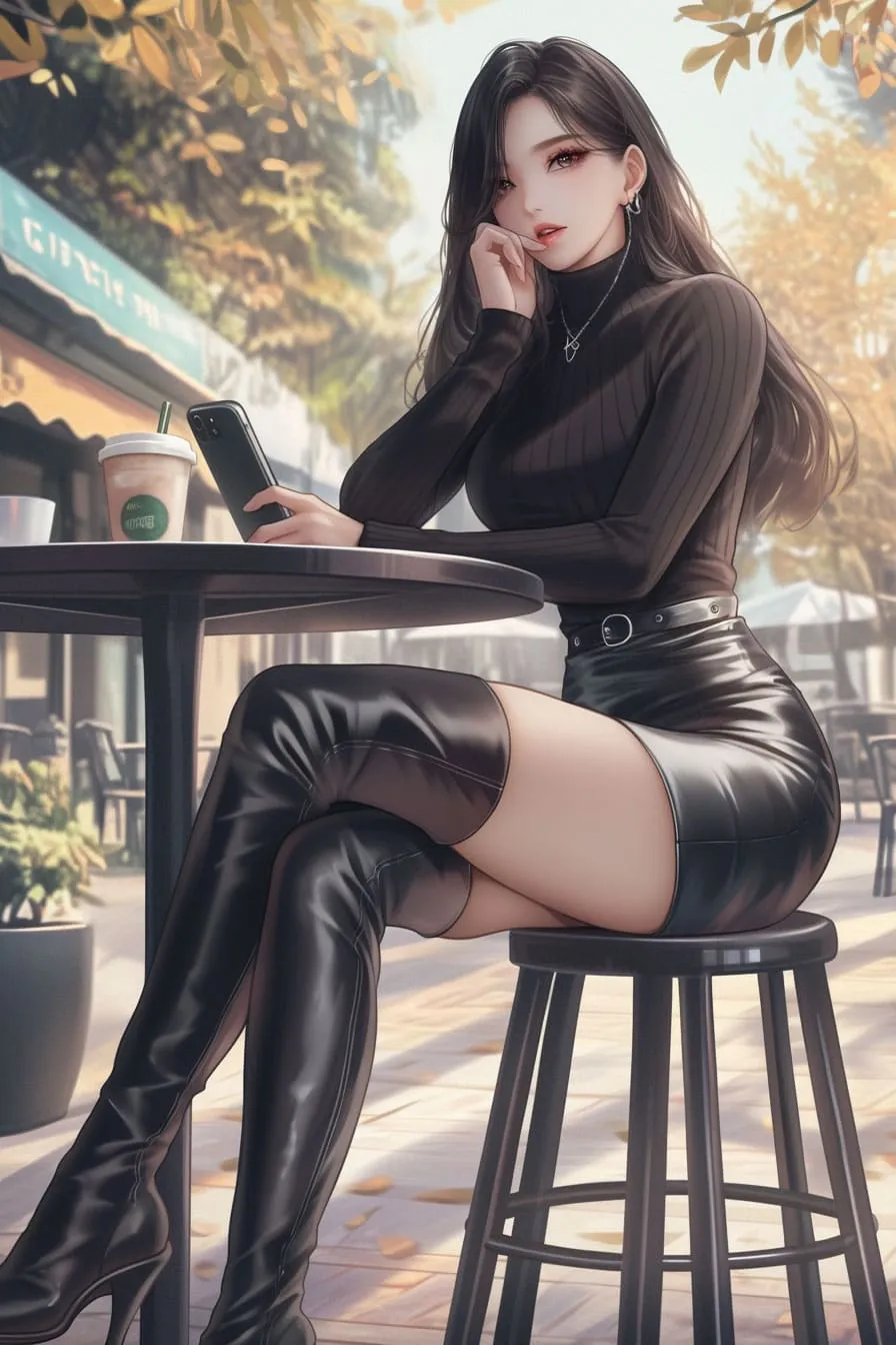 Josei fashion influencer - cafe content creator