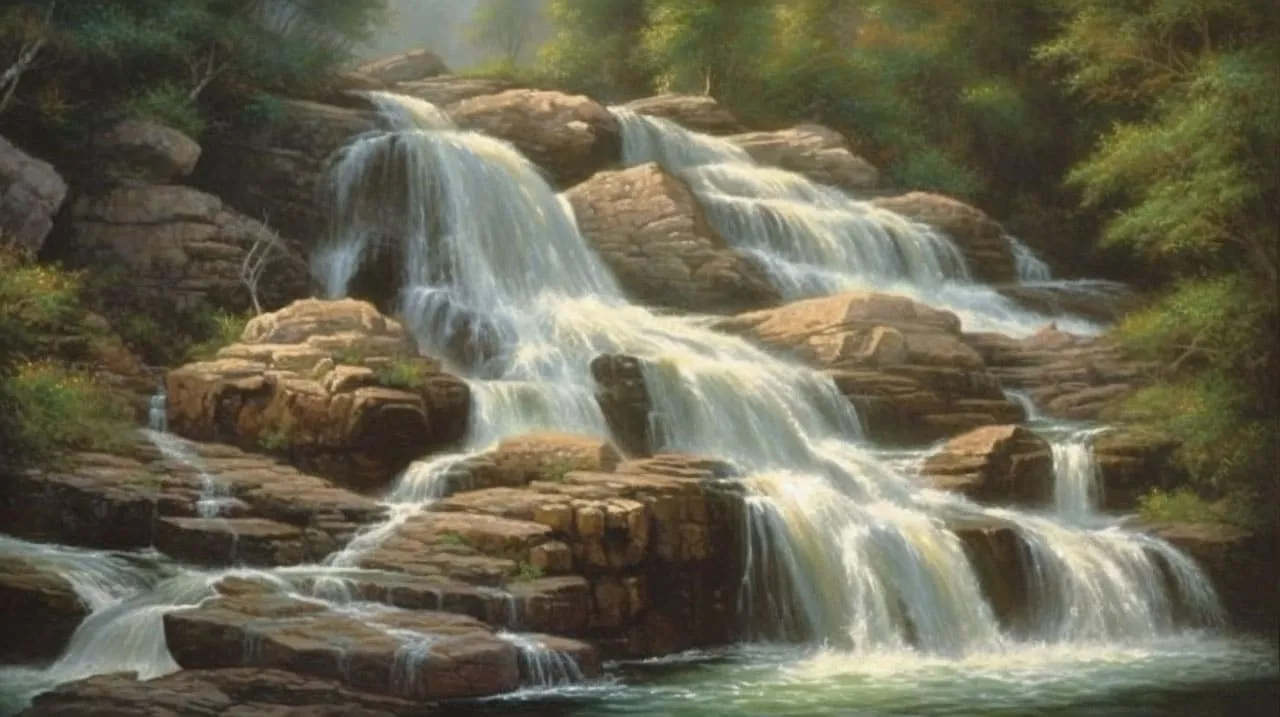 cascading waterfall