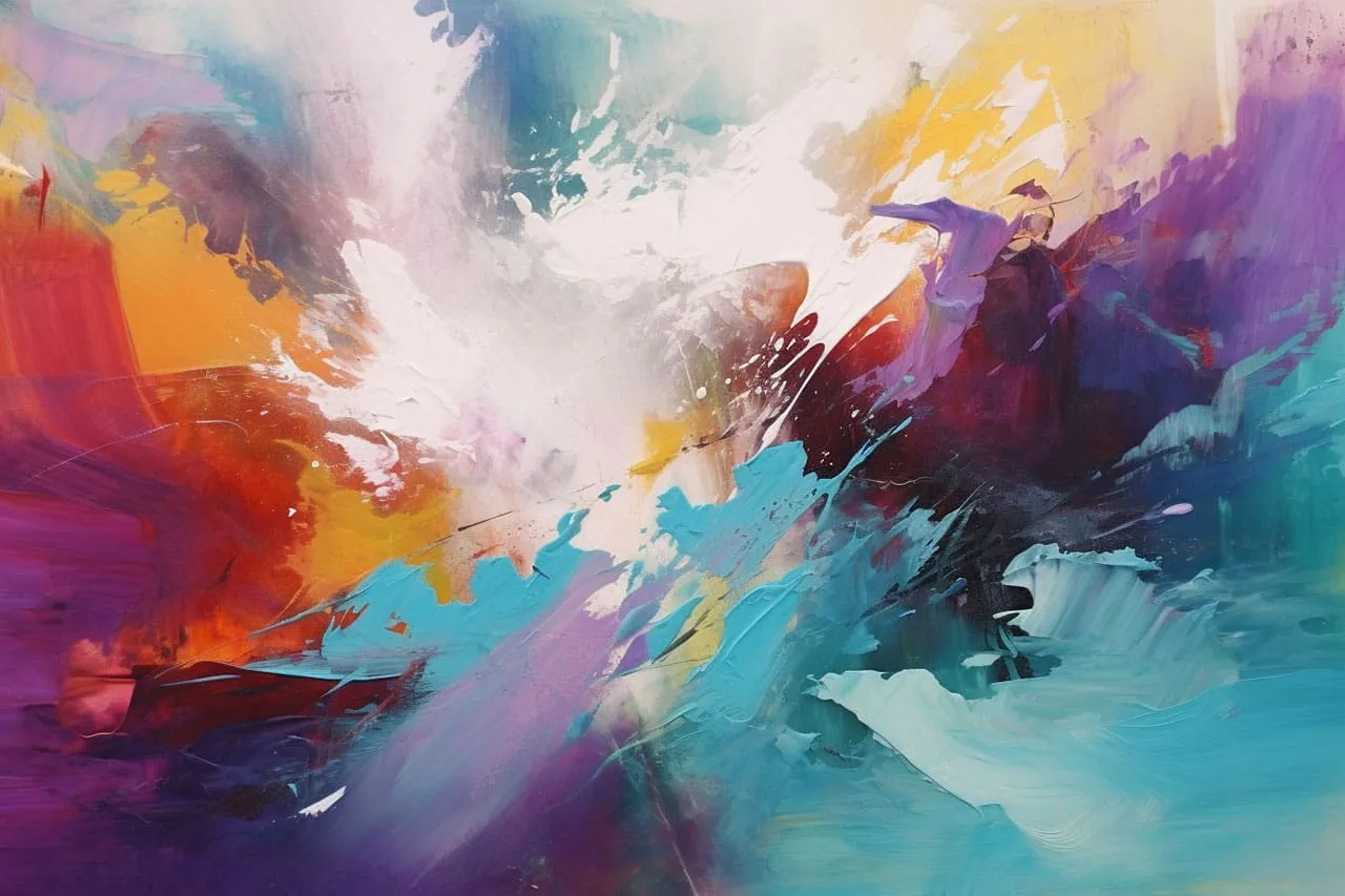 Igor Turovskiy's abstract painting technique in a vivid contemporary style