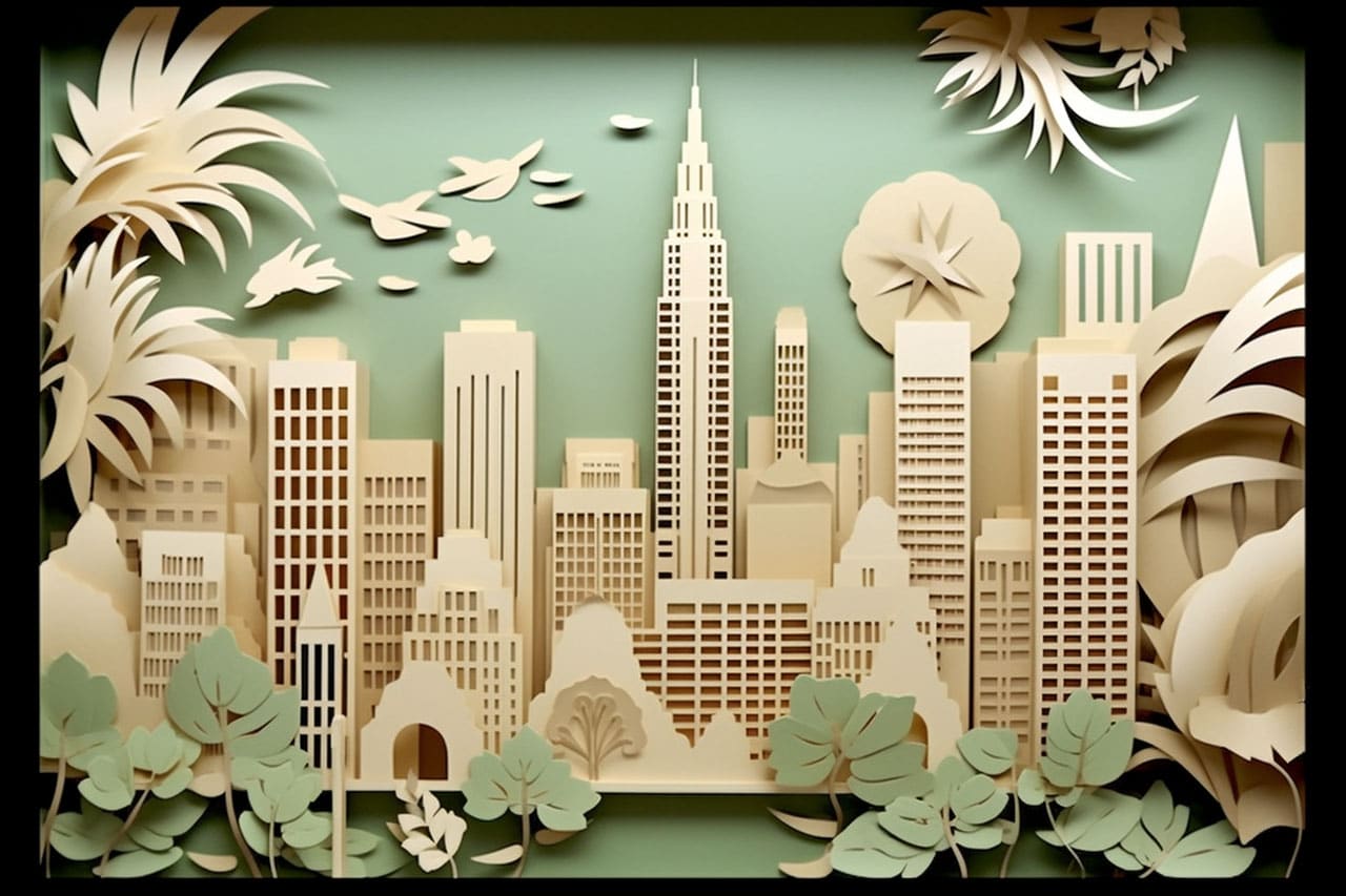 New York in the Spring Kirigami