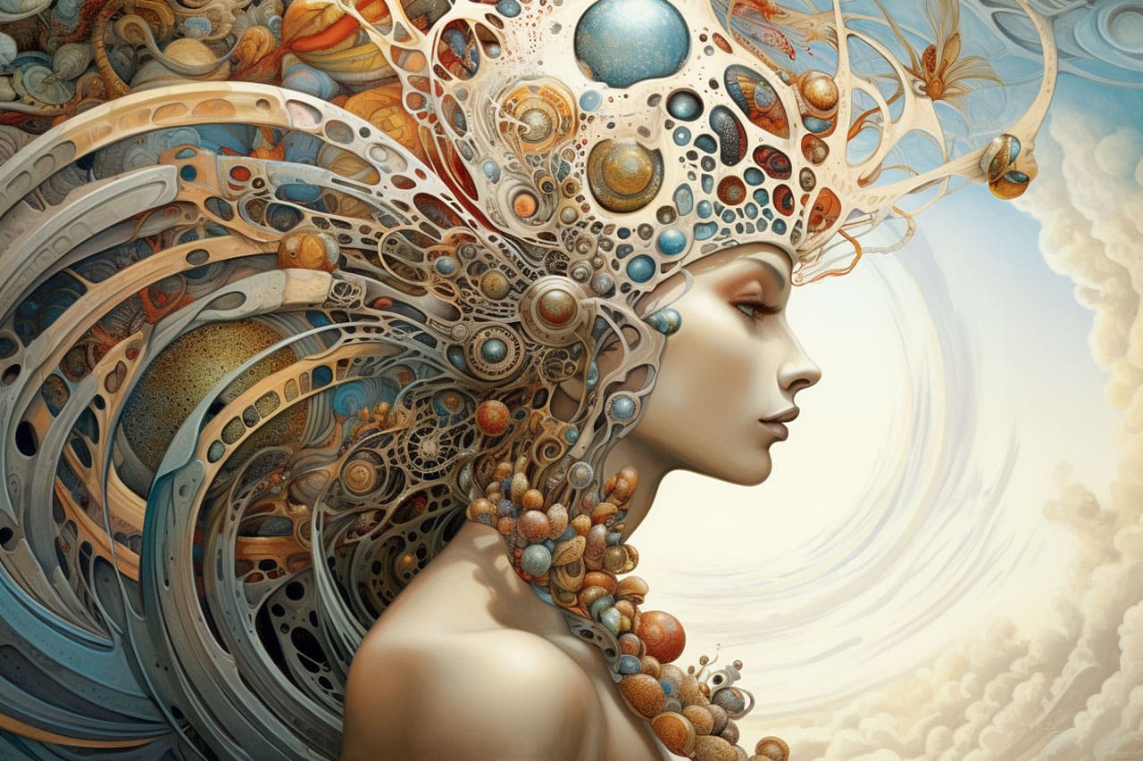 Woman with a headdress