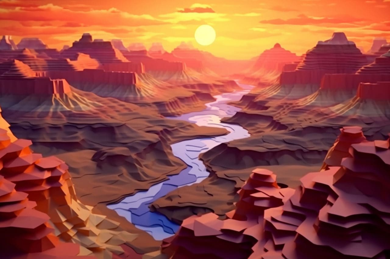 Sunset over the Grand Canyon