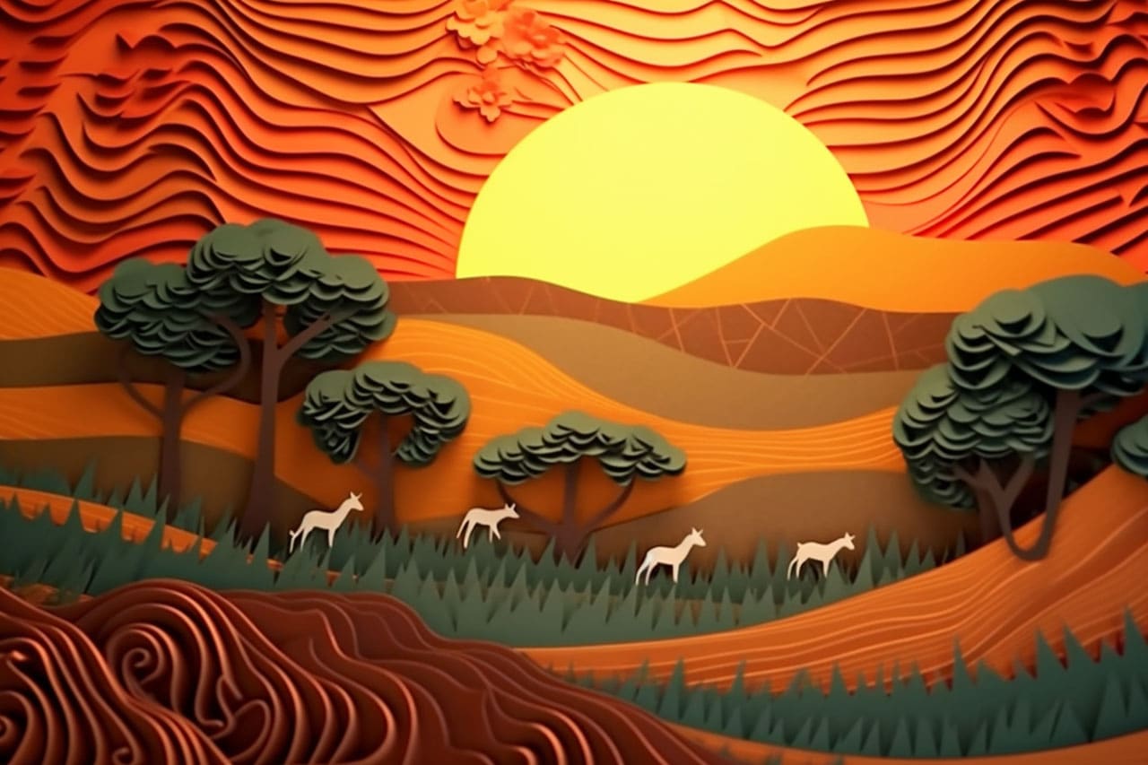 Sunset over the African Savanna