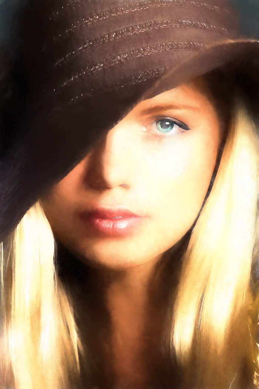 Tipped Hat in Watercolor