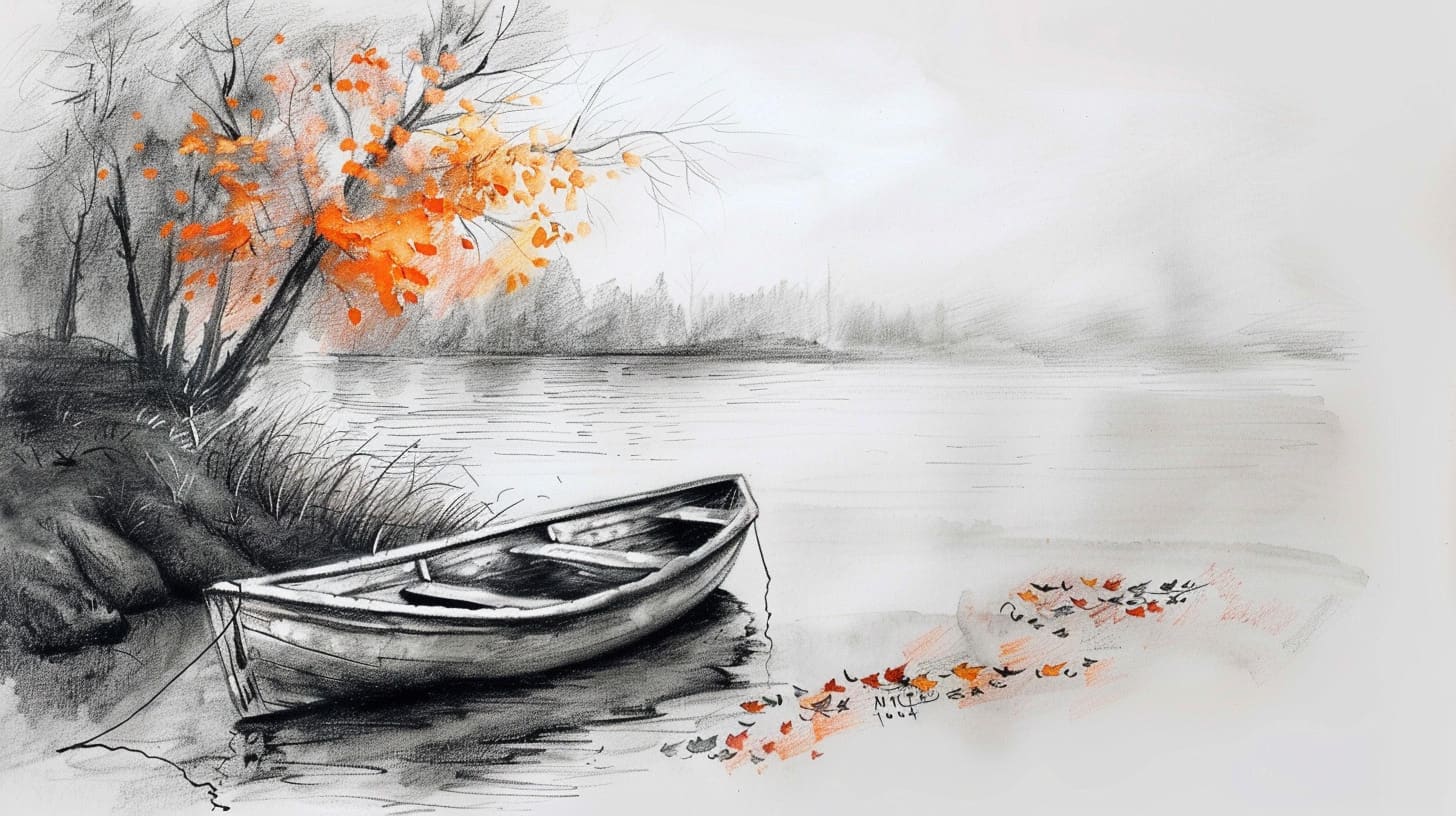 Tranquil Lakeside Scene