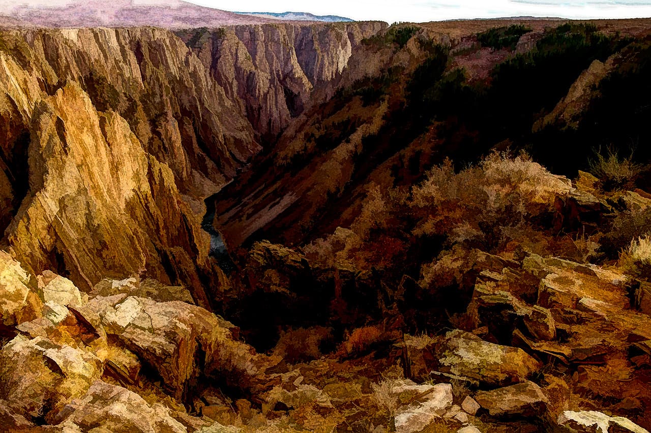 Western canyon painting